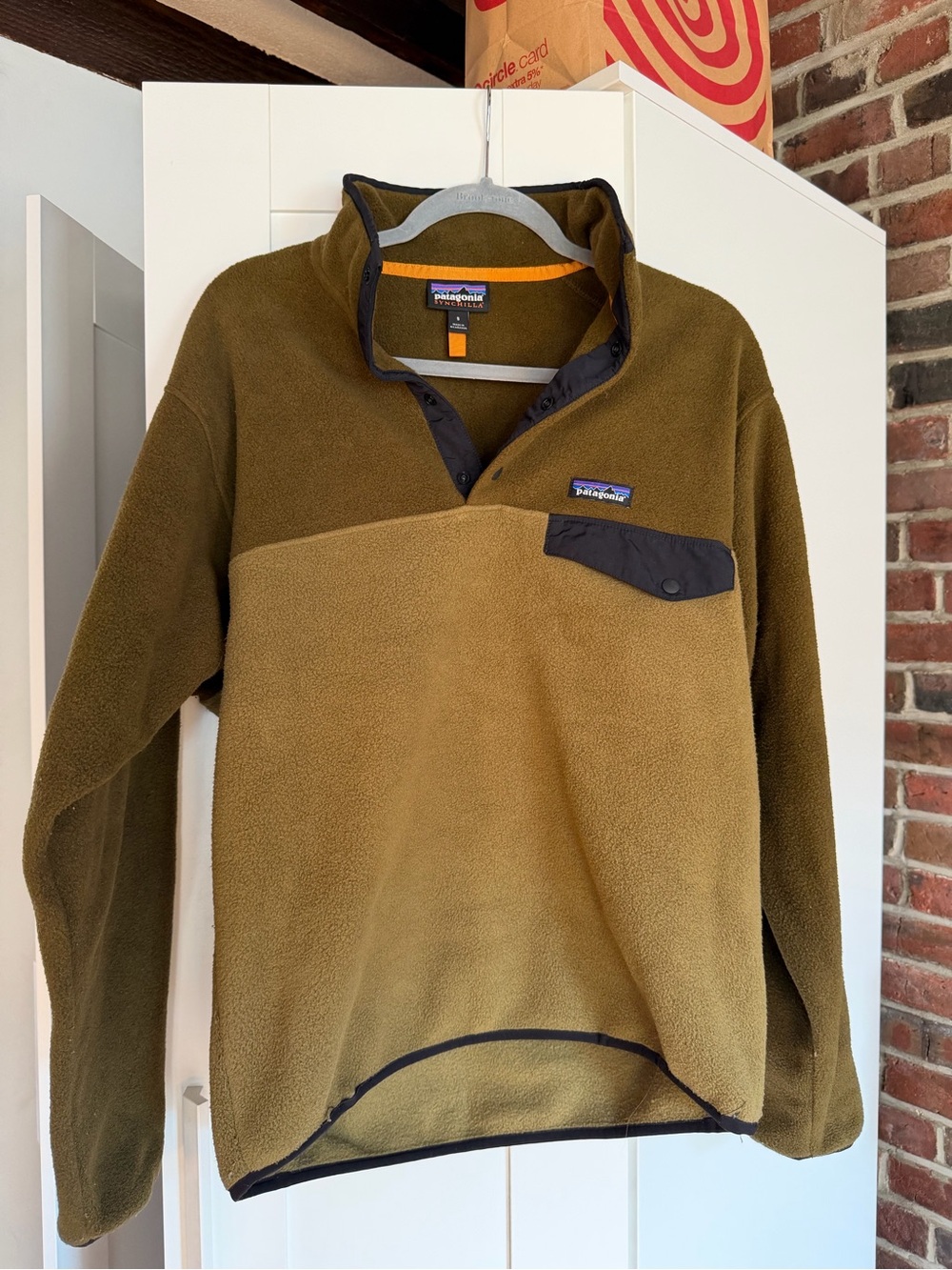Patagonia Olive & Khaki Synchilla Snap-T Fleece Pullover